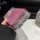 Magnetic Glitter Case for iPhone 17 Pro Max, Compatible with Magsafe Luxury Glitter Sparkly Rhinestone Diamonds Soft TPU Shockproof Slim Cover Girly Women Case for iPhone 17 Pro Max, Silver