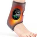 Cordless Foot Massager for Neuropathy, Foot and Ankle Massager, Ankle Heating Pad with Massage, 6 Heating, 3 Massage Modes & Timer, Gray