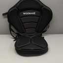 WOOWAVE Kayak Seat Padded Deluxe Paddleboard Seat Adjustable Boat Seat Cushioned Fishing Seat High Back Comfortable Backrest Support for Universal Sit (1 Pack Black)