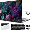 MEEgoodo Case for M5/M4/M3/M2 MacBook Air 15 inch Case 2026 2025 2024 2023, Laptop Shell Fit Model (A3448/A3241/A3114/A2941) for MacBook Air 15.3-inch, Beautiful Fantasy Flower