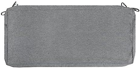 FUNHOME Outdoor Bench Cushion Covers,48" x 18" x 3", No Insert! Patio Cushion Covers Replacement for Outdoor Furniture,Water Resistant Patio Bench Loveseat Covers 1 Pack, Grey (CoversONLY)
