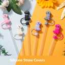 2 x HWGODDYE 6PCS Dog Straw Cover Toppers for Stanley Cup with Handle 40oz/30oz Accessories