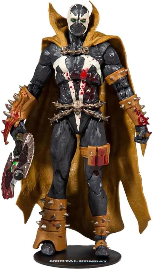 McFarlane Toys Mortal Kombat Spawn Bloody Classic 7" Action Figure with Accessories (1 Count (Pack of 1))