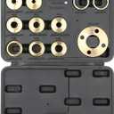 11Pcs Brass Template Router Guides Kit, Router Parts with Lock Nut Adapter Router Accessory for Cleaning Work Hinge Milling