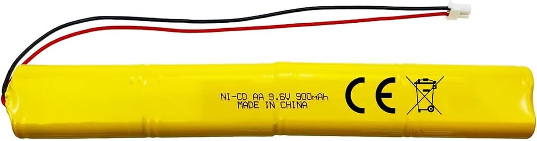 1 Pack 9.6V BBAT0043A Emergency Light Lighting Fixture Battery, AA*8 900mAh Batteries Compatible for ELBB003 ELB-B003 ELB-B004 ELBB004 OSI OSA228 DANTONA CUSTOM-306-U BBAT0044A BAA-96