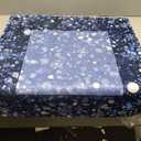 MKGRXZCW Blue Christmas Snowflakes American Mahjong Mat 31.5*31.5