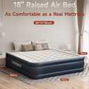 CHERIMOR California King Size Air Mattress with Built in Pump, 18" Luxury Thick Inflatable Blow up Mattress for Guests & Home, Fast Self-Inflating Air Bed with Carry Bag for Camping