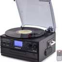 10 in 1 Vinyl Record Player 3 Speed Bluetooth CD Player Cassette Turntable
Bluetooth in and out speaker for home,Vintage record and cd player combo,Retro tape player,AM/FM Radio,USB/TF card Recorder