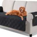 TAOCOCO Waterproof Sofa Covers for Dogs Pets with Non Slip Backing, Couch Seat Covers with Side Pocket for 3 Cushion Couch Washable Dog Couch Cover Protector Sofa Slipcovers(Sofa, Black)