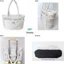 Puffy Tote Bag for Women, Lightweight Quilted Travel Gym Work Bag