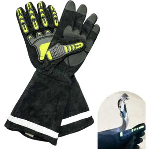 Snake Bite Proof Gloves Dexterous Animal Handling Tool Full Cover Kevlar material Reinforced Puncture Protection For Rattlesnake Cobra Pets Dogs Cats Reptiles, One Size