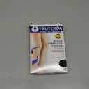 Truform 20-30 mmHg Compression Stockings for Men and Women, Thigh High Length, Dot Top, Closed Toe, Black (Medium (1 Pair))