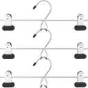Whitmor Add Chrome/Black Skirt & Slack Hangers