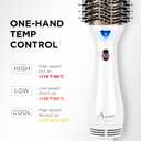 One Step Dryer & Volumizing Hot Air Brush, Blow Dryer, Ceramic Straightener, Curler & Hot Comb 4 in 1 Salon Ionic Hair Styling Tools, White