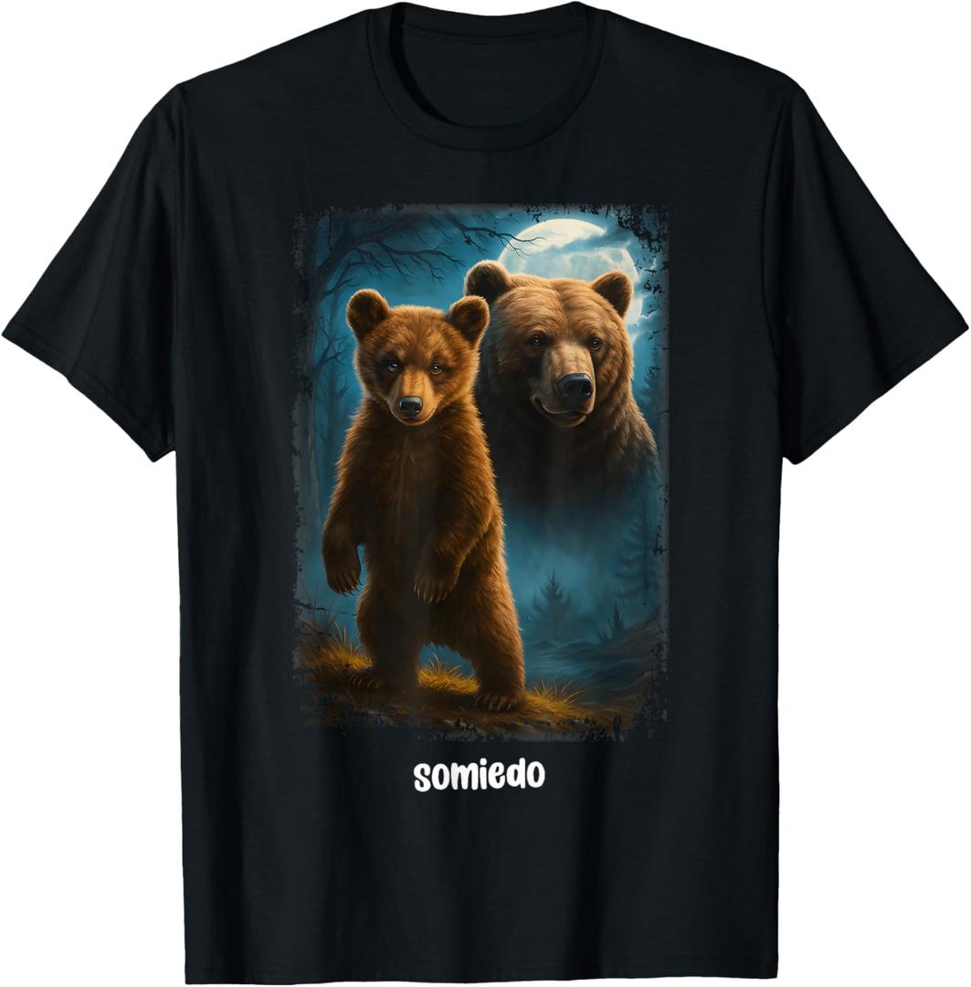 Somiedo Bear Funny Animal Lover Bear T-Shirt, S