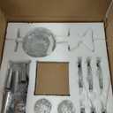 Crystal Chandelier 6 Lights Clear K9 Crystal Luxury Interior Decoration Ceiling Light E12 Bulbs Crystal Pendant Lighting Fixture for Dining Room, Living Room, Bedroom (6 Lights)