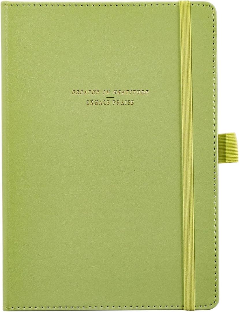 Happy Planner Undated Guided Disc-Bound Journal, 80 Pages, A5 Size, Gratitude Layout, Sage Green