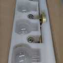 Gold Vanity Light, 3 Light Bathroom Light Fixtures, Modern Bathroom Vanity Lights Fixtures Over Mirror with Clear Globe Glass Shade, Gold Wall Sconces for Bathroom Hallway, E26 Base