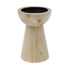 ND 8 in Natural wood pillar holder