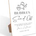 Wedding Bubble Send Off Sign, Minimalist Style Wedding Sign for Wedding Send Off, Wedding Reception and Bridal Shower, Wooden Sign with Stand, Wedding Party Favors, Wedding Send Off Ideas,17