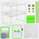 BeapTcely 16 Pcs Locker Accessories Kit, Locker Organizer with Clear Locker S