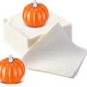 Geelin Pumpkin Napkin Weight Orange and Silver Ceramics 2 Inch H Sturdy Napkins Weight Decoration for Fall Thanksgiving Party Decor Holiday Handmade Gifts(Pumpkin,Orange)