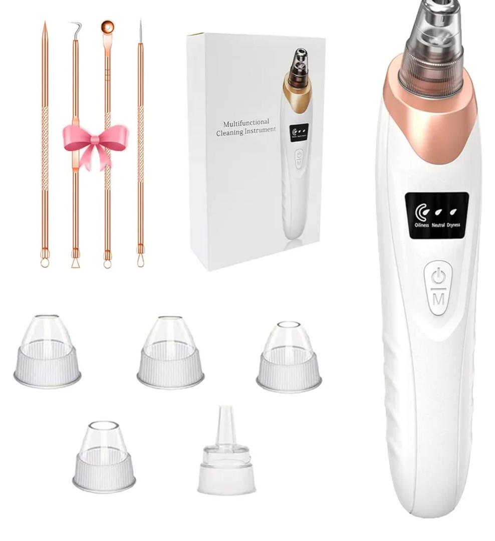 2026 Blackhead Remover Pore Vacuum,Facial Pore Cleaner-5 Suction Power,5 Probes,USB Rechargeable Blackhead Vacuum Kit Electric Pore Vacuum Tool for Adult