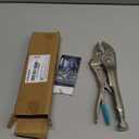 DURATECH 10-Inch Locking Pliers, Premium Cr-V Construction, Curved Jaw Locking Pliers with Wire Cutter, Fit for Clamping Twisting Welding