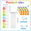 Shinylin Protein Powder Travel Container Set Reusable Powder Supplement Container 7 Pcs Single Dose Cases and 1 Pcs Large Travel Containers Drawstring Bags