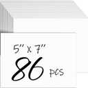 2 x 86 Sheets White Cardstock Paper, Cardstock Printer Paper 5 x 7, 80lb/230gsm Card Stock, Heavy Thick Printing Papers, Copy Papers for School Office Supplies,DIY Cards,Art, Tags,Invitations,Postcards