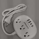 European Travel Plug Adapter with USB C, Multi Country Outlet Adapter with 3 AC Outlets and 4 USB Ports, Type C Plug Adapter for US to Most of Europe Iceland Spain Italy France Germany etc