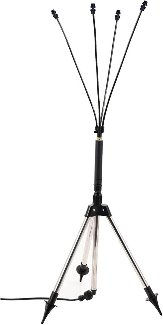 Standing Misters for Outside Patio, Flexible Mister for Patio Adjustable Height (up to 4.1fFT) with 26.2FT (8M) Water Supply, Standing Misting Cooling System for Patio, Pool, Water Activities