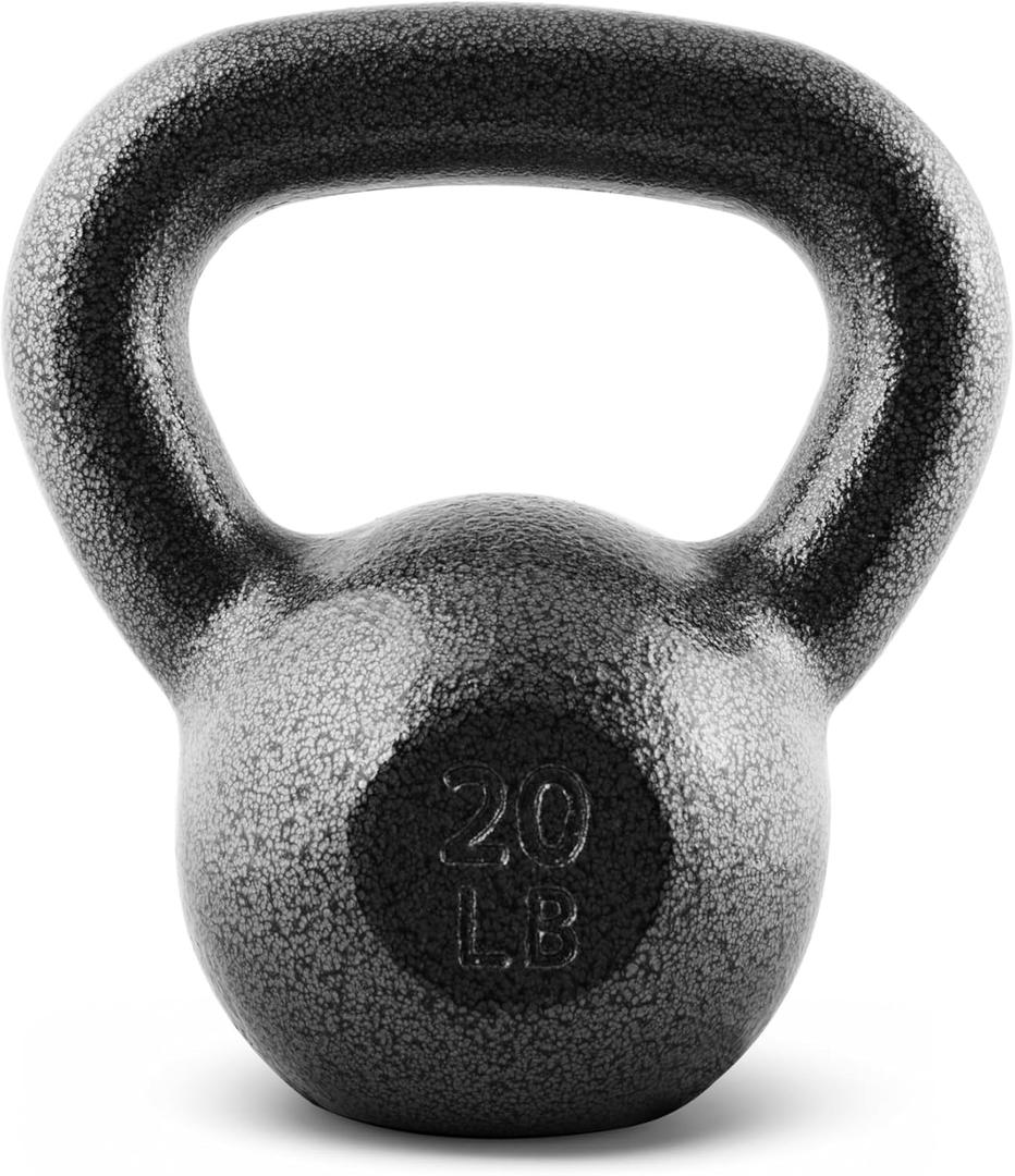 CAP Barbell Cast Iron Kettlebell - Coated Options, Singles and Sets, Multiple Weight Choices (20 lb)