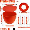 Silicone Bowl Liner for KitchenAid Tilt-Head 5QT Mixers,Odourless,Thicker, Cold/Heat-Resistant & Non-Stick, Easy Clean, Fits 5 Quart Mixing Bowl, Set of 3 with Lids