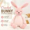 Crochet Bunny Plush Toy, Handmade Stuffed Rabbit, Soft Bunny Gift, 12.0 Inches