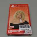 fun shack Blonde Bob Curly Wig, Platinum Short Curly Hair Wig for Women, Perfect for Parties and Events, One Size