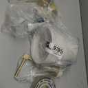 Hyuduo Wall Sconces Set of 2, Hardwired Bathroom Vanity Light Fixtures with White Shades, E26 E27 Wall Lamps for Cabinet, 85-265V Gold Wall Lights