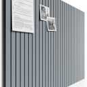 Bumusty Large Cork Board Alternative-48 x 36" Felt Bulletin Board Tiles, with 30 Pushpins, 70 Adhesive Tabs, 12-Pack Slat Wall Paneling, Cork Boards for Office Push Pin Board Felt Board-Blue Gray