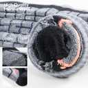 Merino Wool Ski Socks for Men, Women & Youth - Over-the-Calf Full Cushion Thermal Snowboard Socks, Winter Performance (Black, XL)