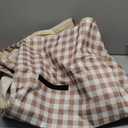 ESLA Cute Gingham Picnic Blanket, Waterproof Foldable, in Large 80x60in and Extra Large 80x80in, Portable Compact Beach Blanket, Oversized XL Outdoor Mat, Tan Gingham