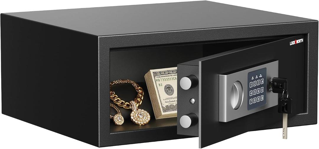 Safe for Home, 0.7 Cubic Feet Safety Box, Lock Box for Money, Jewelry, Documents and Guns, Digital Security Safe for Office, Hotel and Personal Use, 16.9"W x 14.6"D x 7"H