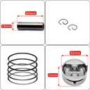 Tupo TRX500S-92 Cylinder Kit Liquid-Cooled Compatible with Honda TRX500 Rubicon 500 2015-2019 / TRX 500 Foreman 500 2012-2019 / SXS 500 M2 Pioneer 500 2015-2021, Top End Rebuild Kit