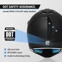 Youth Dirt Bike Helmet DOT Certified - Full Face Motorcycle Helmet for Off-Road, ATV, Street Riding, Includes Adjustable Goggles & Protective Gloves
