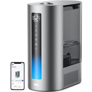 Dreo Smart Humidifier for Bedroom, 6L Top Fill Warm & Cool Mist Humidifiers for Large Home, 60Hr Quiet Runtime for Baby, Plant, Humidity Sensor, Indicator Light, 12H Timer, Google/Alexa, HM713S