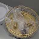 Gold Flush Mount Ceiling Light, 13inch Close to Ceiling Light Fixtures 24W 2200lm Dimmable 2700K/3000K/4000K/5000K/6000K Brass LED Ceiling Lamp for Bedroom Hallway Kitchen, AD-22008-L-GD