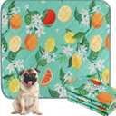 BVAGSS Washable Pee Pads for Dogs, 2 Pack Reusable Leakproof Puppy Wee Wee Pad, Non-Slip Waterproof Pet Training Pads, Super Absorbent Whelping Pads XH081 (Green Lemon, 36X24 Inch (Pack of 2))