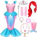 Spooktacular Creations Halloween Mermaid Costume for Girls, Little Mermaid Dress, Princess Dress Up for Girls 4-6 for DressUp (Small (5-7yr)