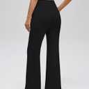 BMJL Womens Yoga Pants High Waisted Flared Black Work Business Casual Dress Pants (Black, S)