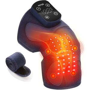 Miula Red Light Therapy & Vibration Massage Knee Brace: Wireless Rechargeable, with 660nm&850nm Light & Heating Function – Relief for Knee, Joint, Elbow & Shoulder Pain, Promotes Faster Recovery