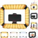Smartphone Video Rig PICTRON U200 Handheld LED Ring Light Selfie Light Phone Video Stabilizer for Camera, Smartphone, Action Camera, YouTube, Setup, Filmmaking, Makeup, Vlogging